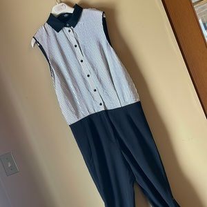 CUT25 by YIGAL AZROUEL SzM jumpsuit pinstripe